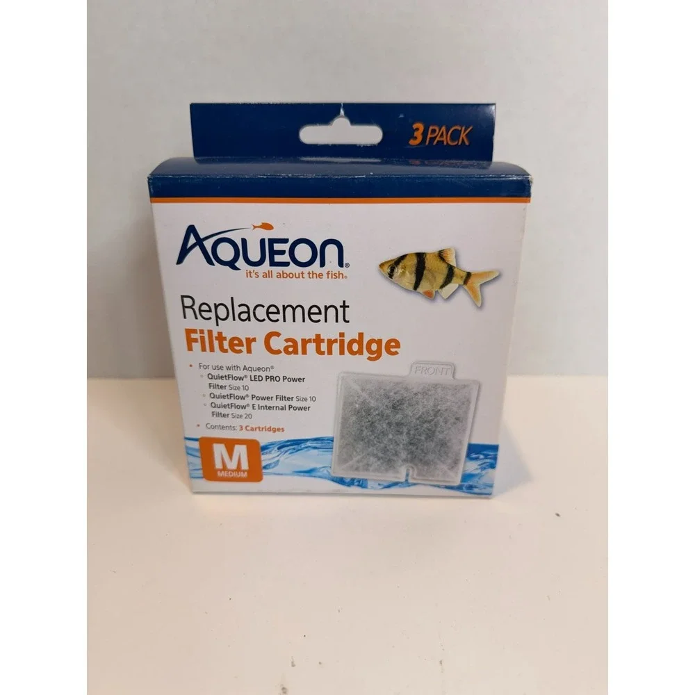 Aqueon Replacement Filter Cartridge Medium M 3 Pack QuietFlow Aquarium Filter